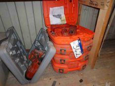 Five Plastic Power Tool Boxes