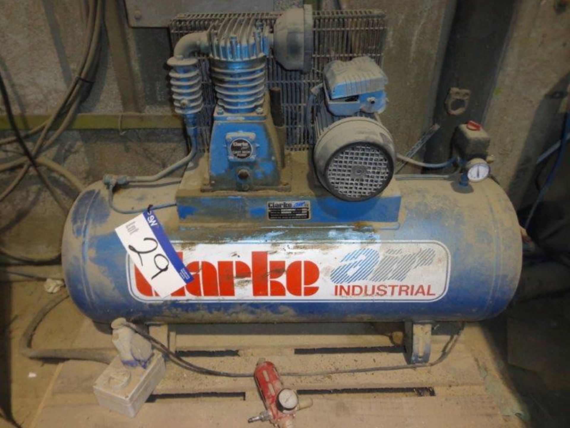 CLARKE AIR SF16C150 Receiver Mounted Air Compressor s/n 58911, year of manufacture 2006