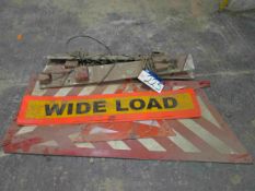 Three Trailer Light Boards and Two Wide Load Warning Triangles