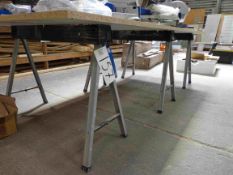 Three STANLEY Collapsible Alloy Trestles