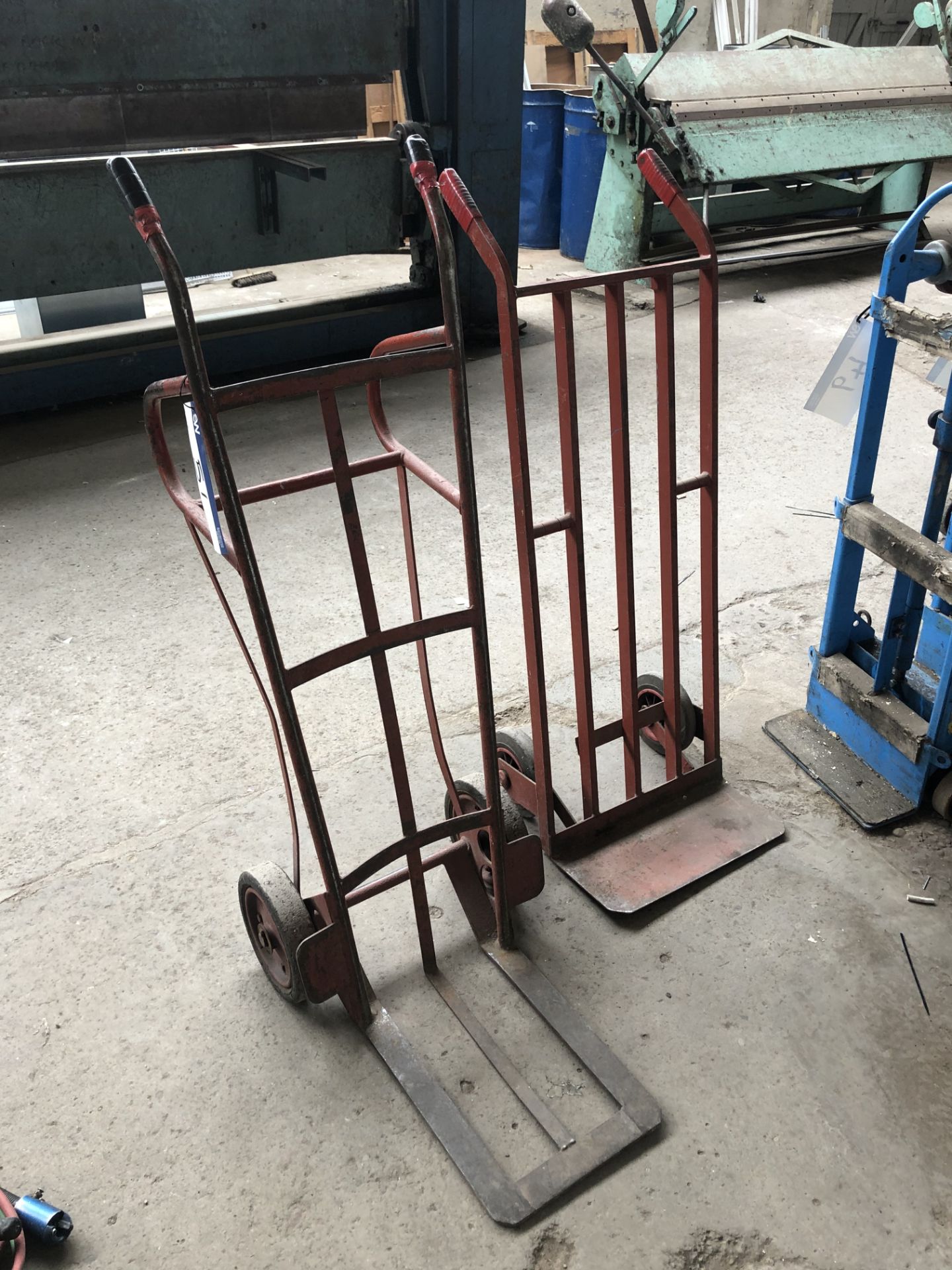 Two Steel Sack Trucks