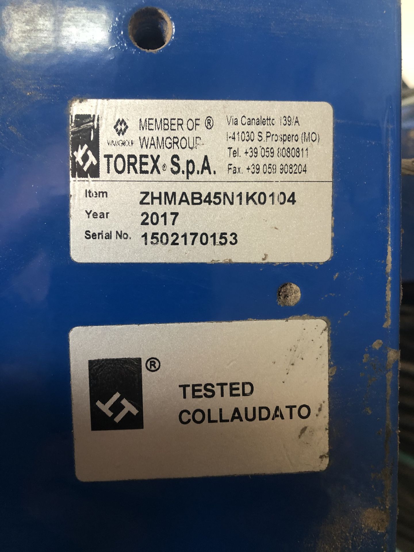 Torex Loading Bellow (as new condition - and seen