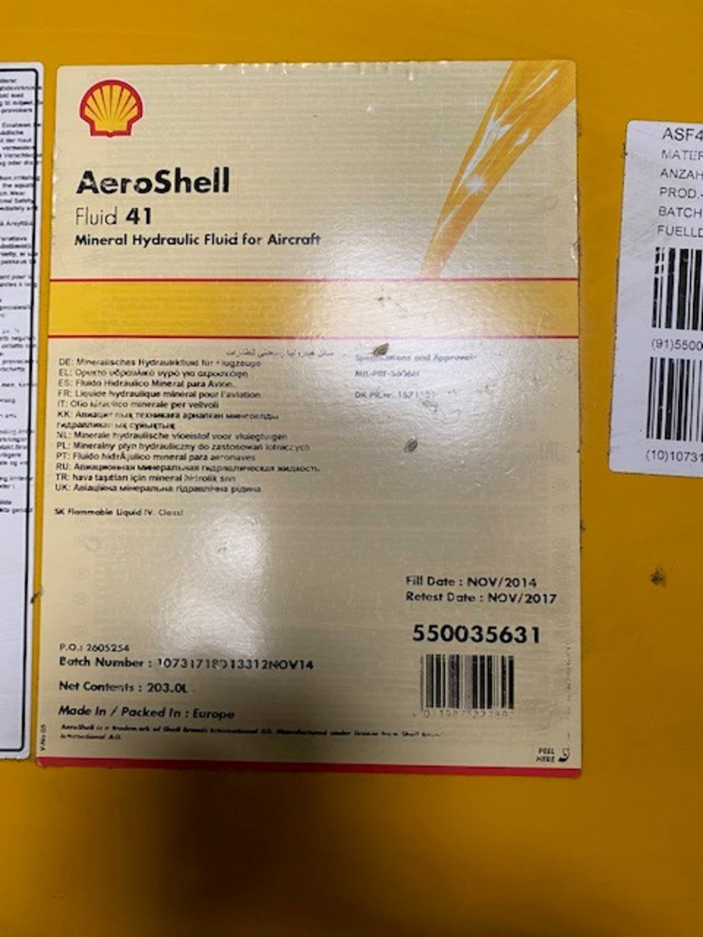 Aeroshell 45 Gallon Mineral Hydraulic Aircraft Oil - Image 3 of 4