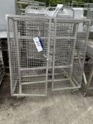 Stainless Steel Mobile Cage, approx. 1.3m long x 0