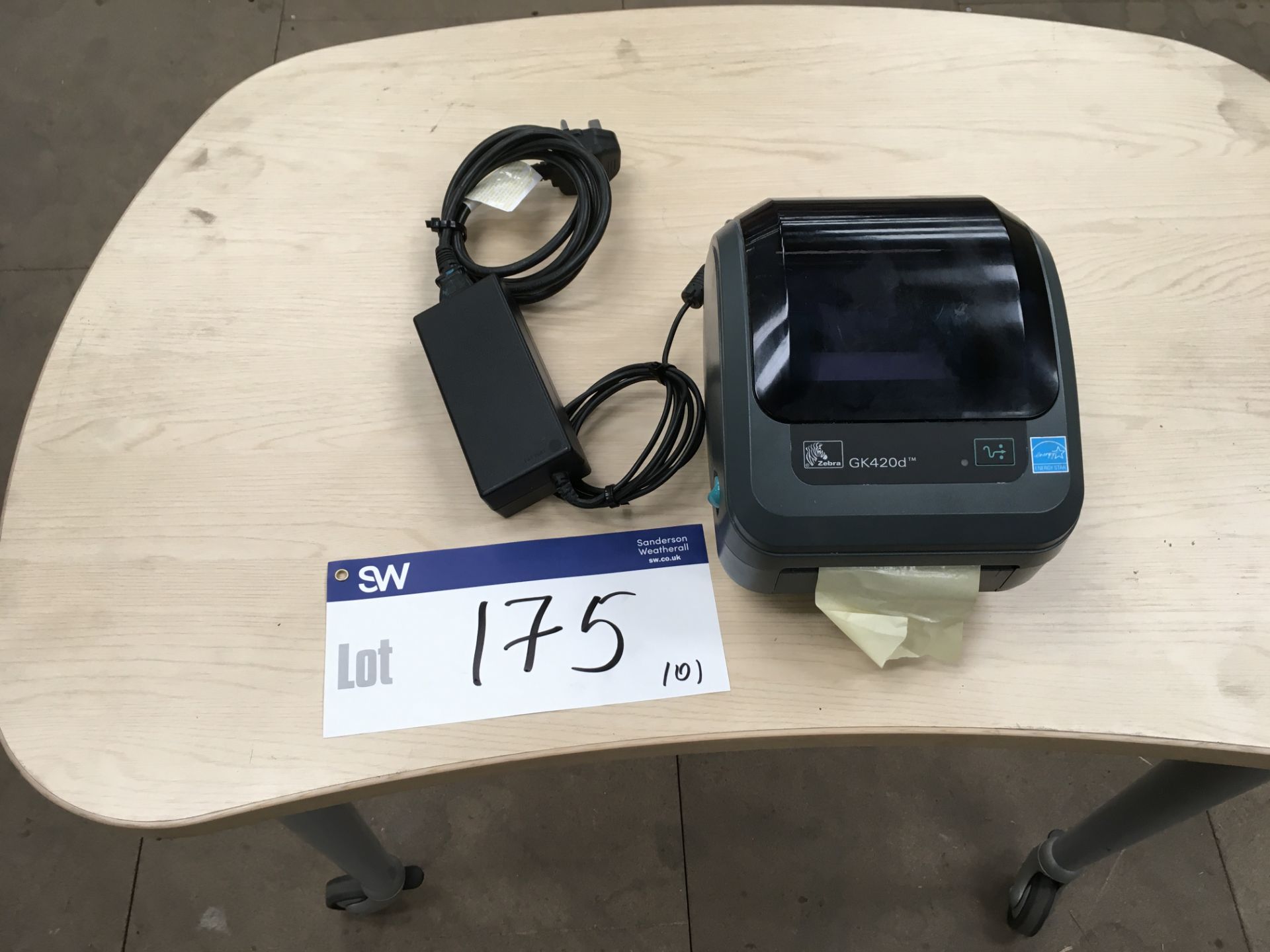 Zebra GK42odTM Label Printer , serial no. N/A, pla