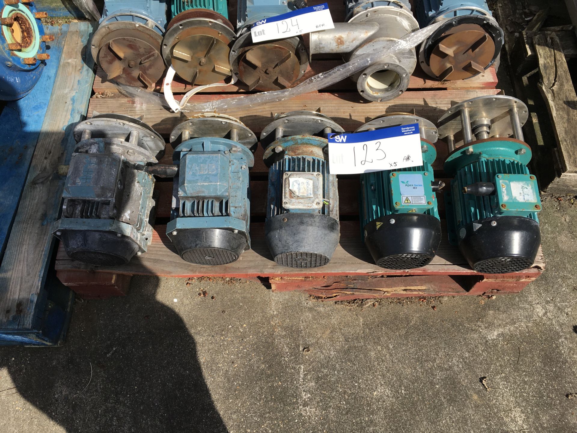 Ten Assorted Impellar Pumps , serial no. N/A, plan