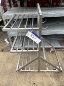 Stainless Steel Mobile Trolley, approx. 0.75m x 1m