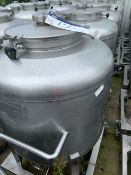 Five Mobile Stainless Steel Holding Tanks, with bo