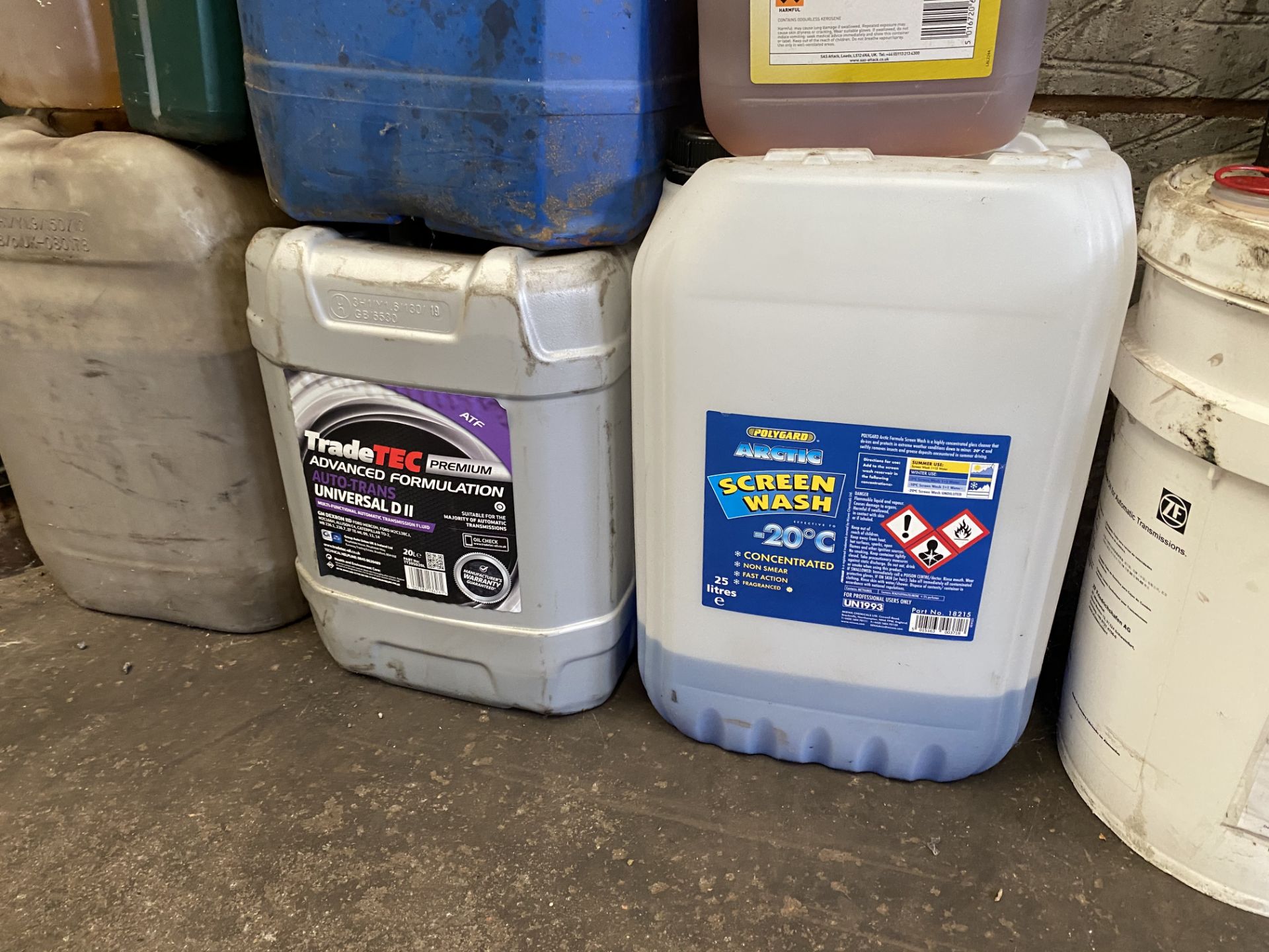 Assorted Liquids & Lubricants, including brake antifreeze, transmission fluid, brake and clutch - Image 2 of 5