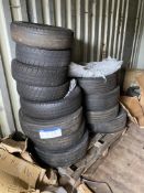 Assorted Tyres, in shipping container