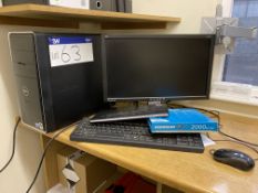 Dell Inspiron Intel Core Quad 2 Personal Computer (hard disc removed), with flat screen monitor,