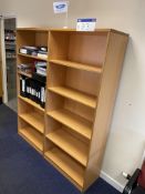 Two Light Oak Veneered Bookcases