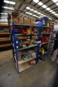 Contents of Two Bays of Racking, including belts,