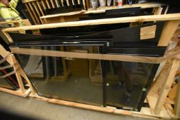 Assorted Glass Panels, on timber stand including B