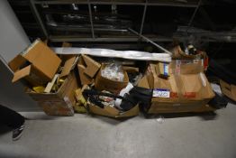 Components, as set out in cardboard boxes (underst