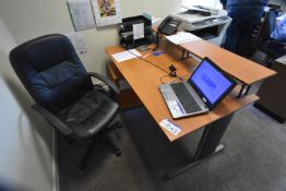 Cantilever Framed Desk, with single multi-drawer p