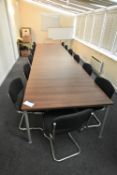 Six Office Tables, forming meeting table 4.8m long