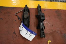 Two Scissor Lift Jacks (Please note - this lot is