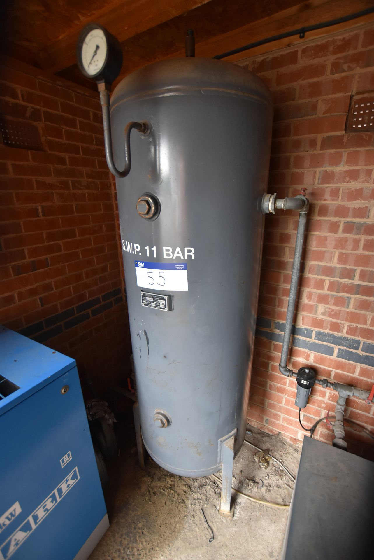 Abbott 500 litre Vertical Welded Steel Air Receive