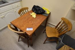 Loose Contents of Rest Room, comprising table, thr