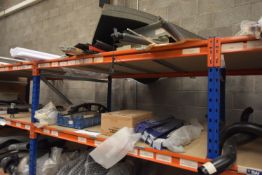 Loose Contents of Two Shelves of Steel Rack, compr