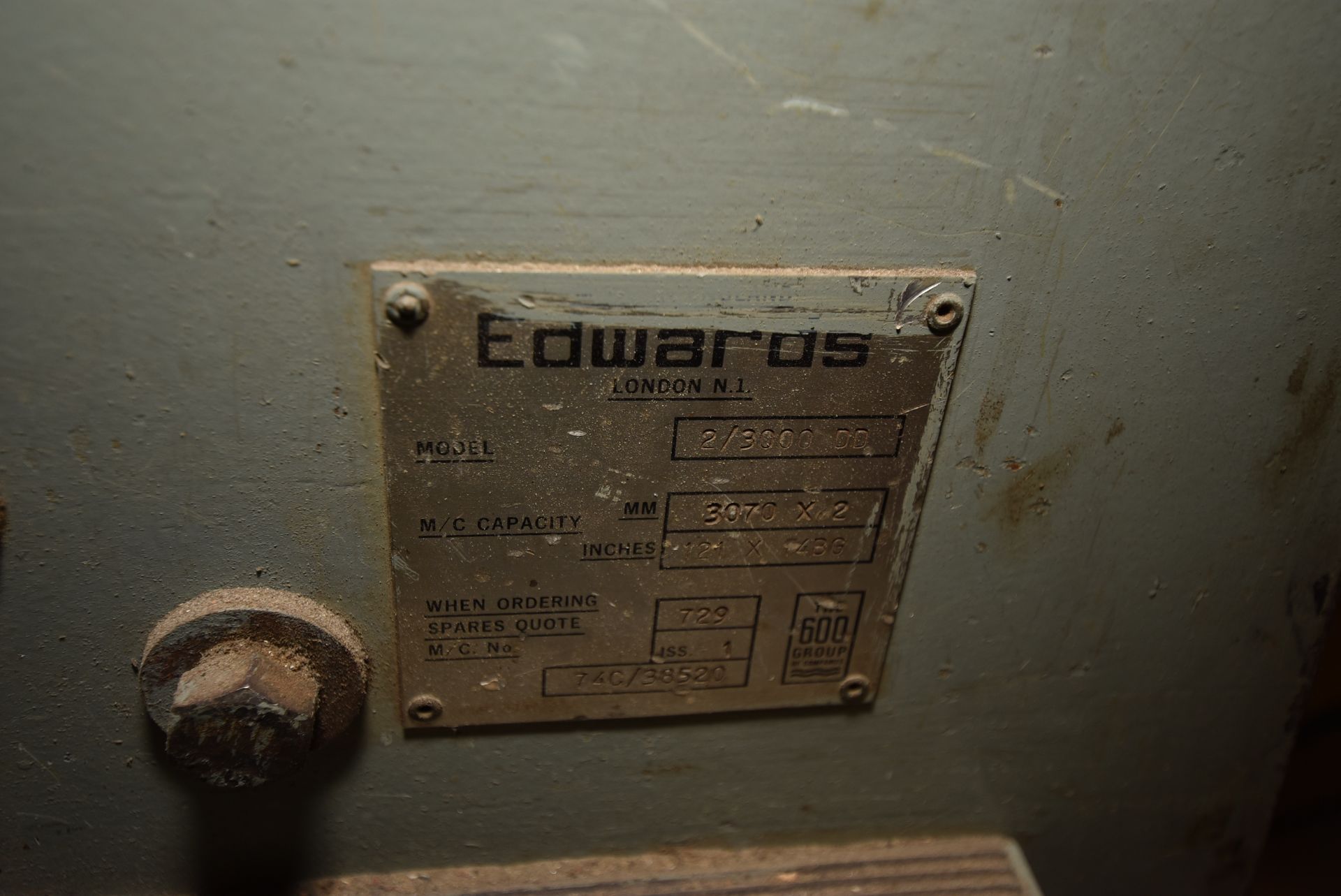 Edwards TRUECUT 2/3000 DD 3070mm x 2mm MECHANICAL - Image 2 of 2