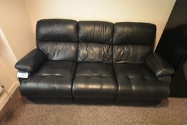 Leather Effect Three Seater Settee (Please note -