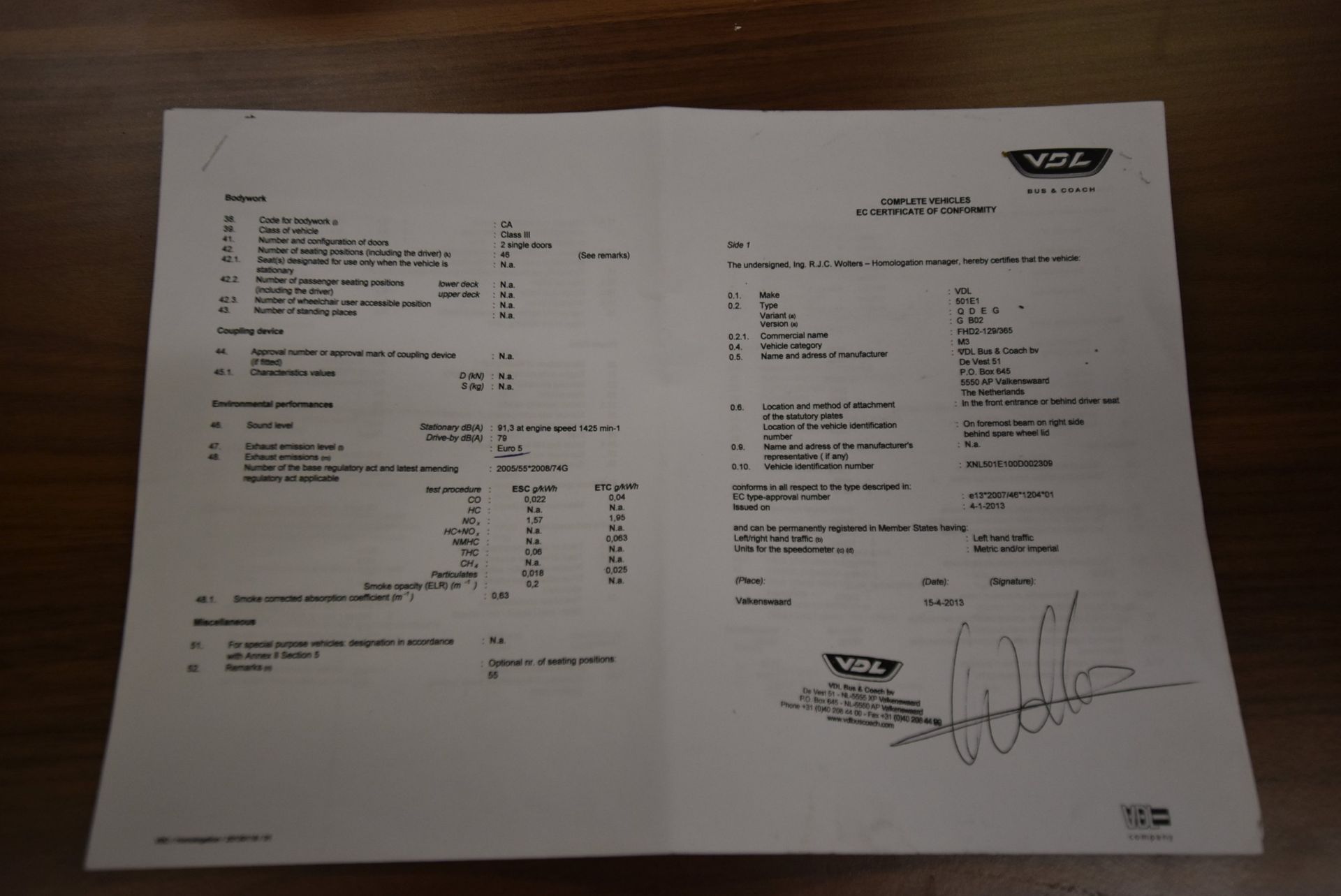 VDL FUTURA 2 FHD 129.365PR 12.9m 53 SEAT SALOON CO - Image 29 of 31