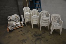 Plastic Stacking Chairs, with plastic tables, as s