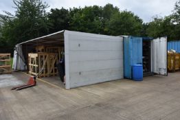 Steel Cargo Container, 12m long, with residual con