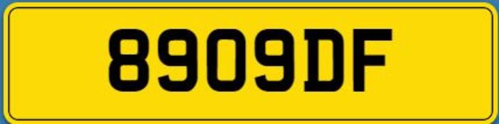 Cherished Number Plate 8909DF (held on retention)
