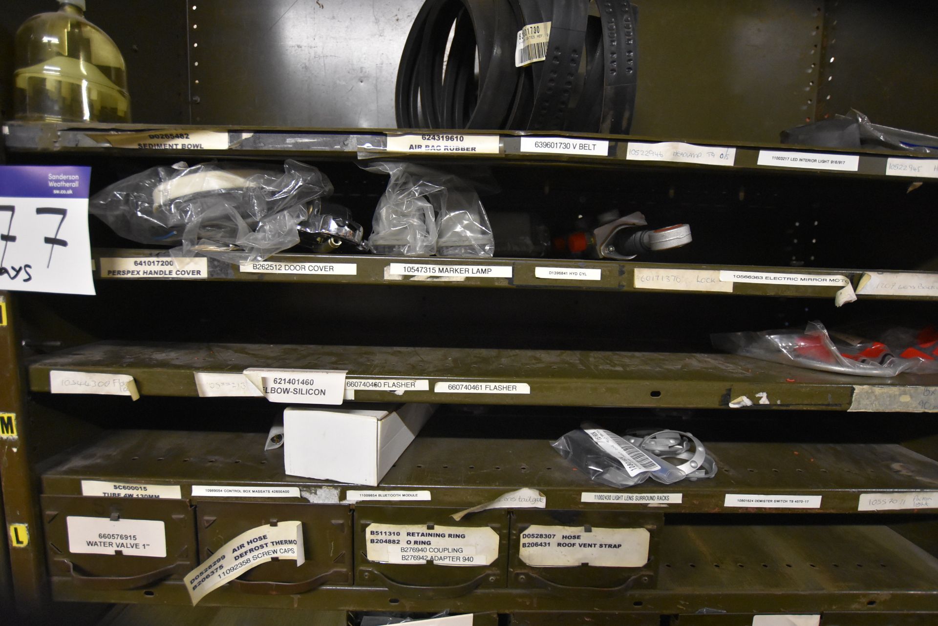 Double Bay Steel Rack, with drawers and contents i - Image 15 of 22
