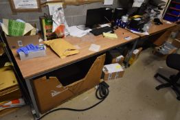 Single Pedestal Desk, with table and swivel typist