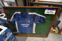 Ipswich Town Signed Shirt, in frame (Please note -