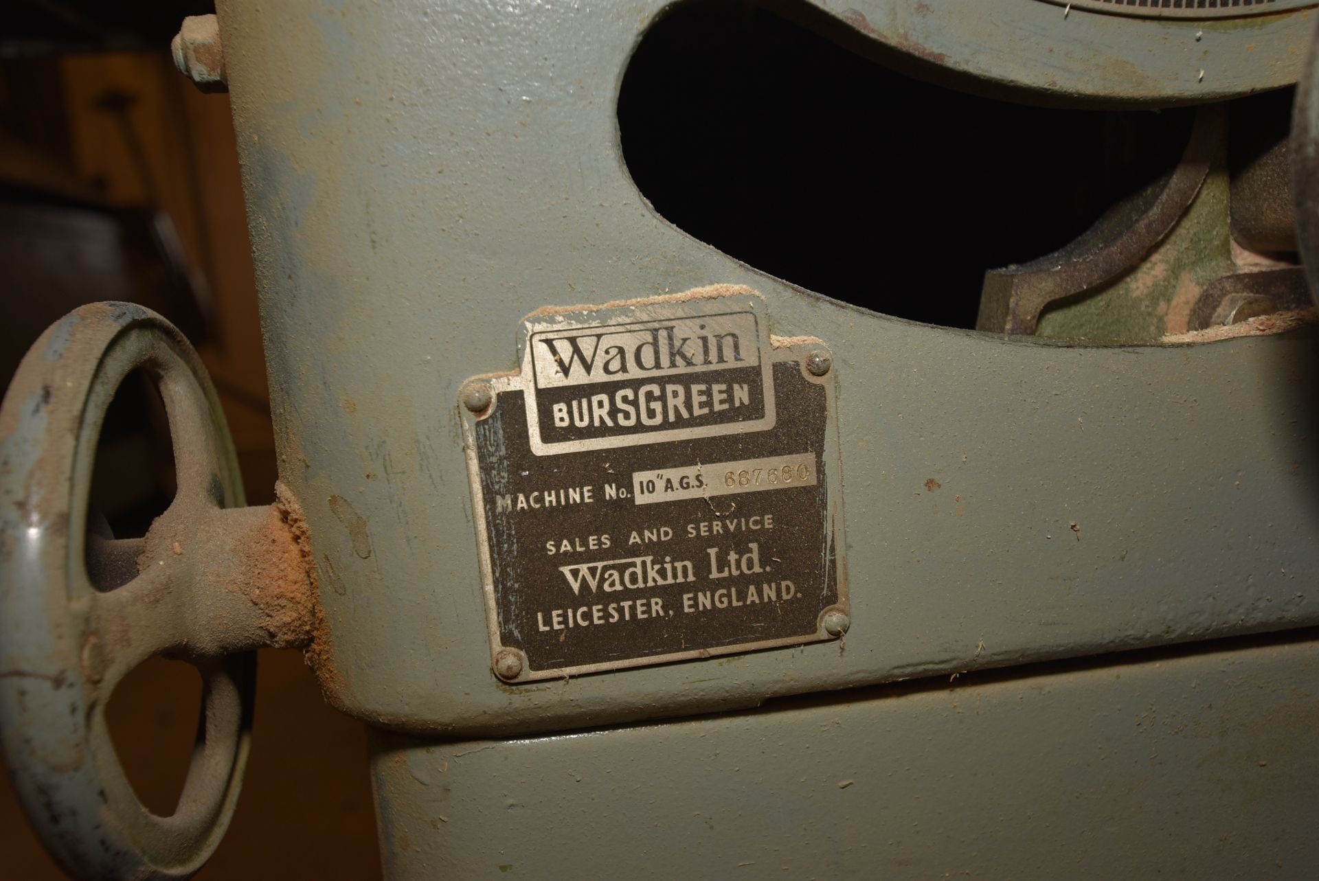 Wadkin Bursgreen 10in. A.G.S. Saw Bench, serial no - Image 3 of 3