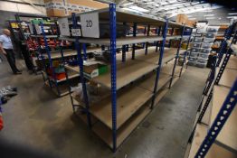 Eight Bays of Multi-Tier Racking, approx. 4.95m x