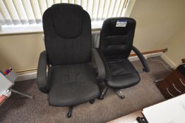 Two Swivel Armchairs (Please note - this lot is su