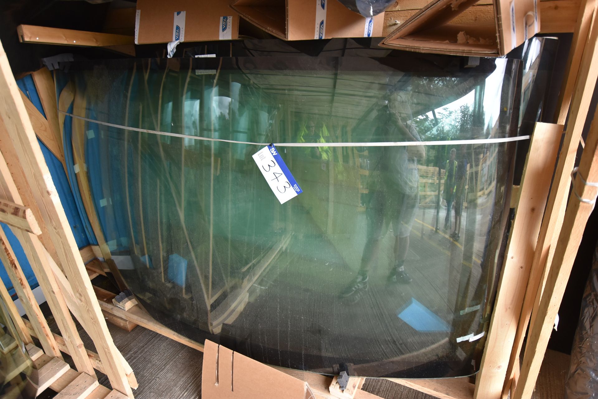 Four Beulas Glass Windscreens, in timber crate (Pl