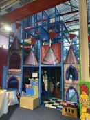 THREE TIER CHILDREN’S SOFT PLAY STRUCTURE, approx. 9.6m long x 4m wide x 6.5m high, with 9m double