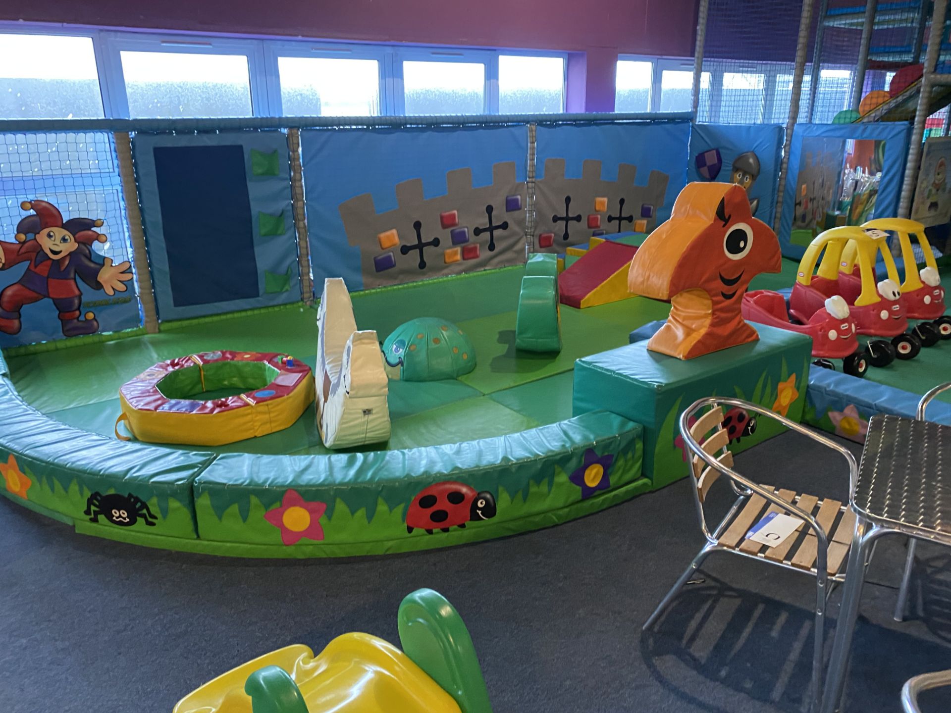 TWO TIER CHILDREN’S SOFT PLAY STRUCTURE, approx. 23m long x 11m wide x 4m high overall, with two - Image 11 of 12