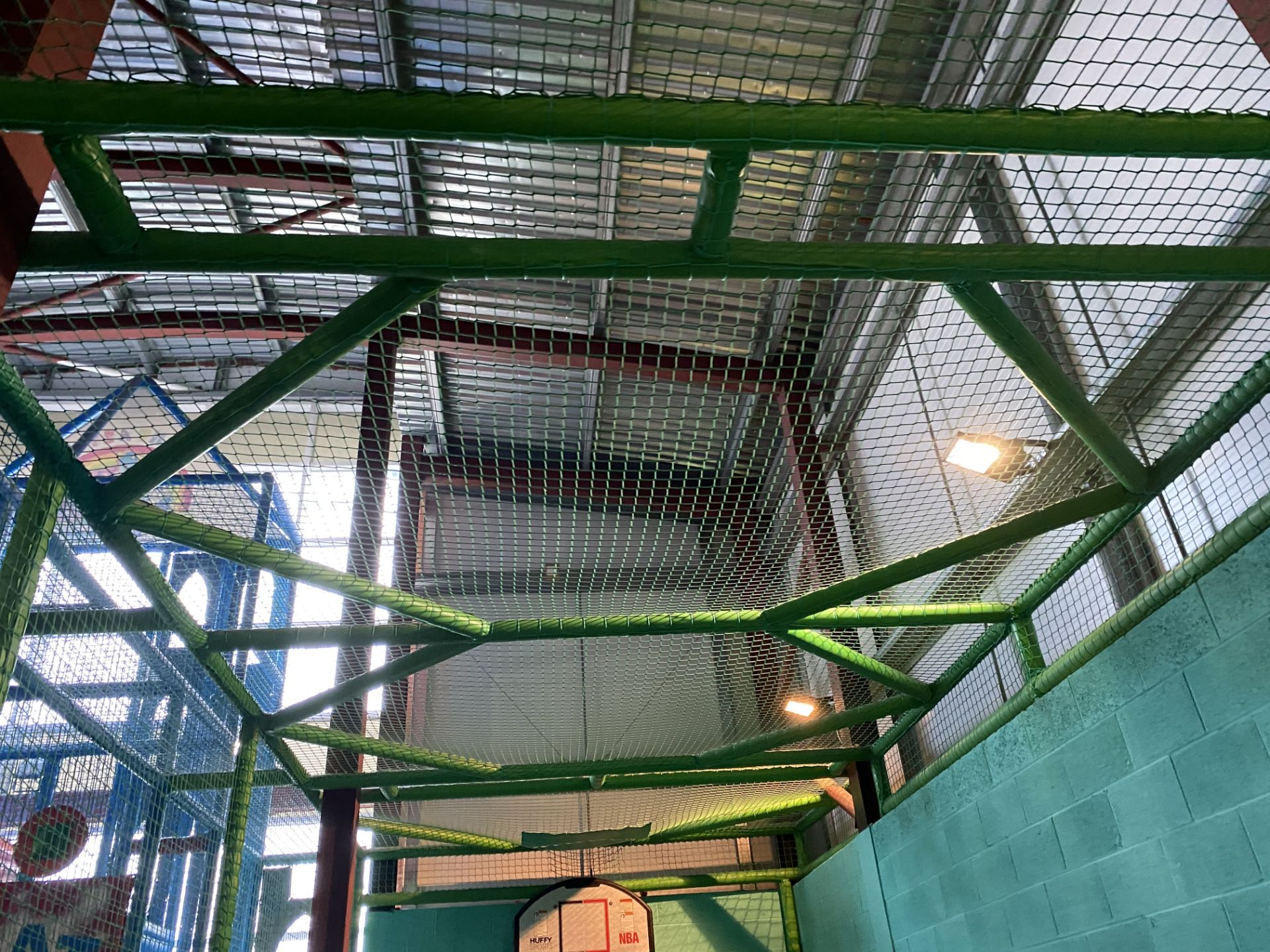 SINGLE TIER CHILDREN’S SOFT PLAY FOOTBALL PITCH STRUCTURE, approx. 9.6m long x 3m wide x 3.8m - Image 3 of 5