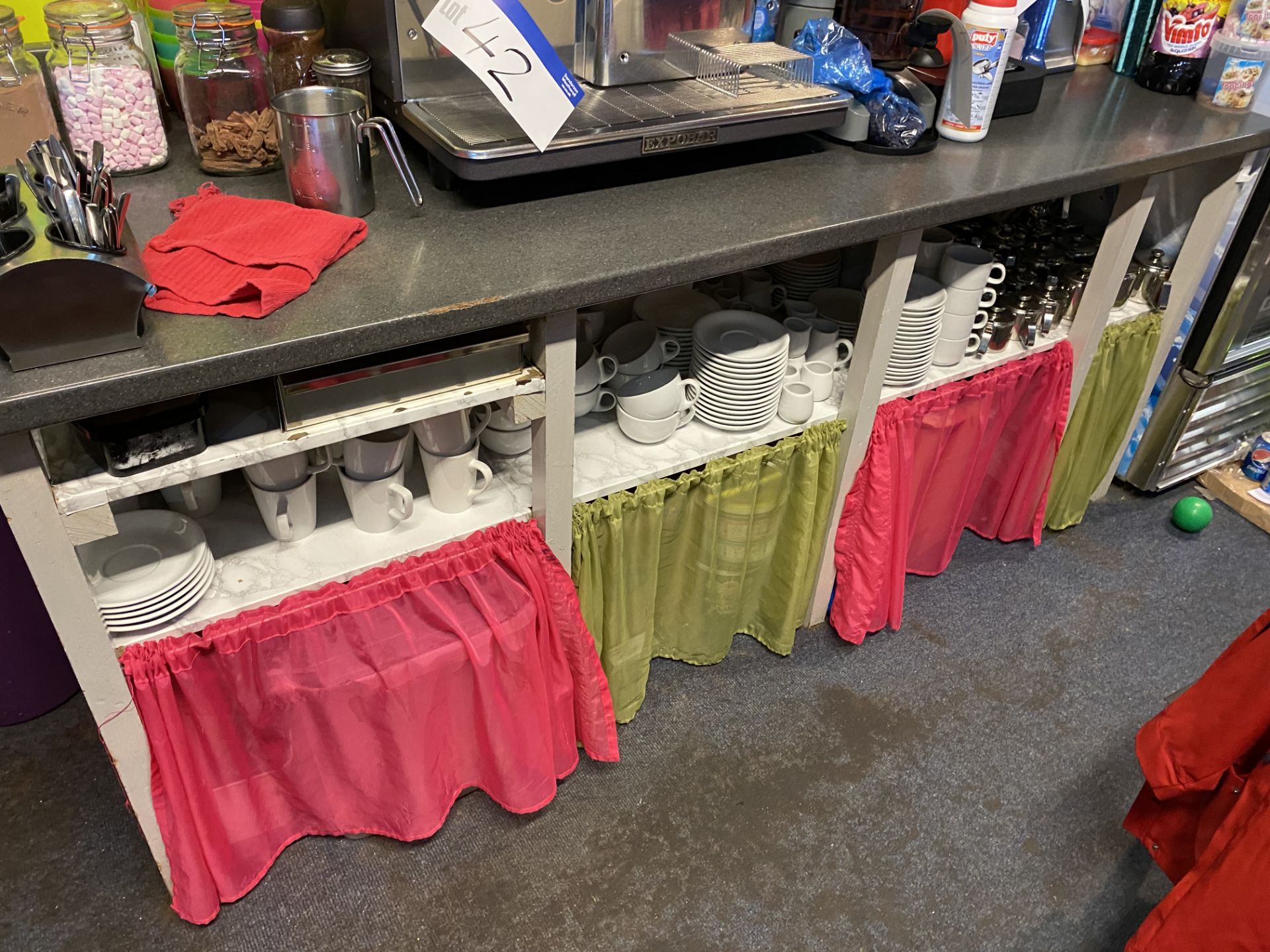 Assorted Glassware & Crockery, as set out in bar area