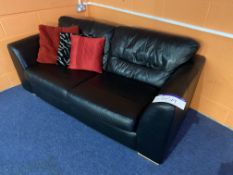 Leather Effect Two Seater Settee