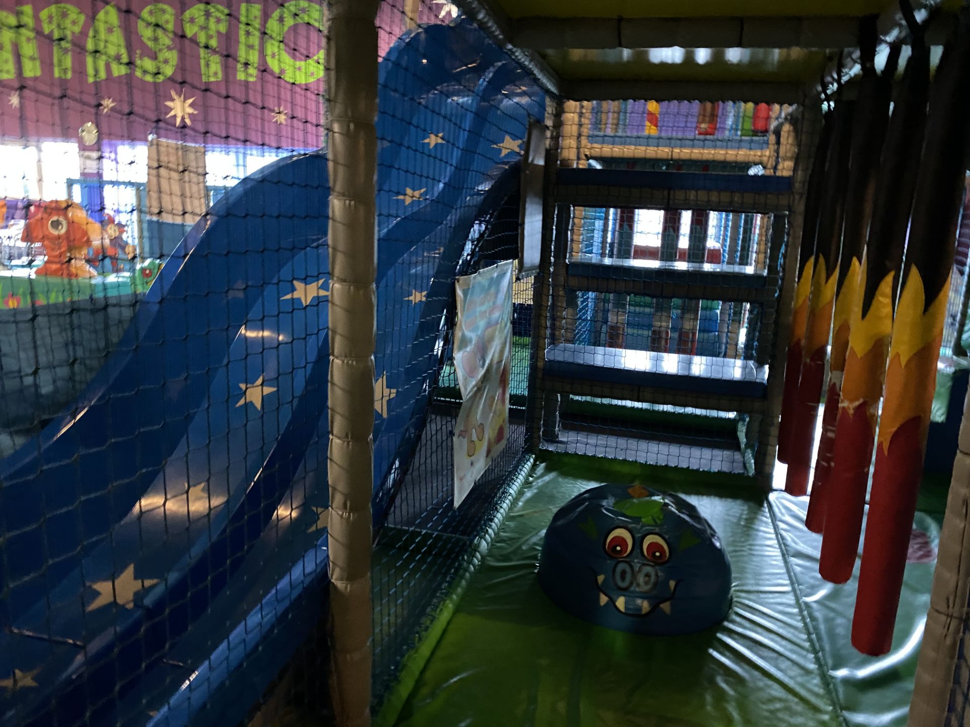 TWO TIER CHILDREN’S SOFT PLAY STRUCTURE, approx. 23m long x 11m wide x 4m high overall, with two - Image 8 of 12