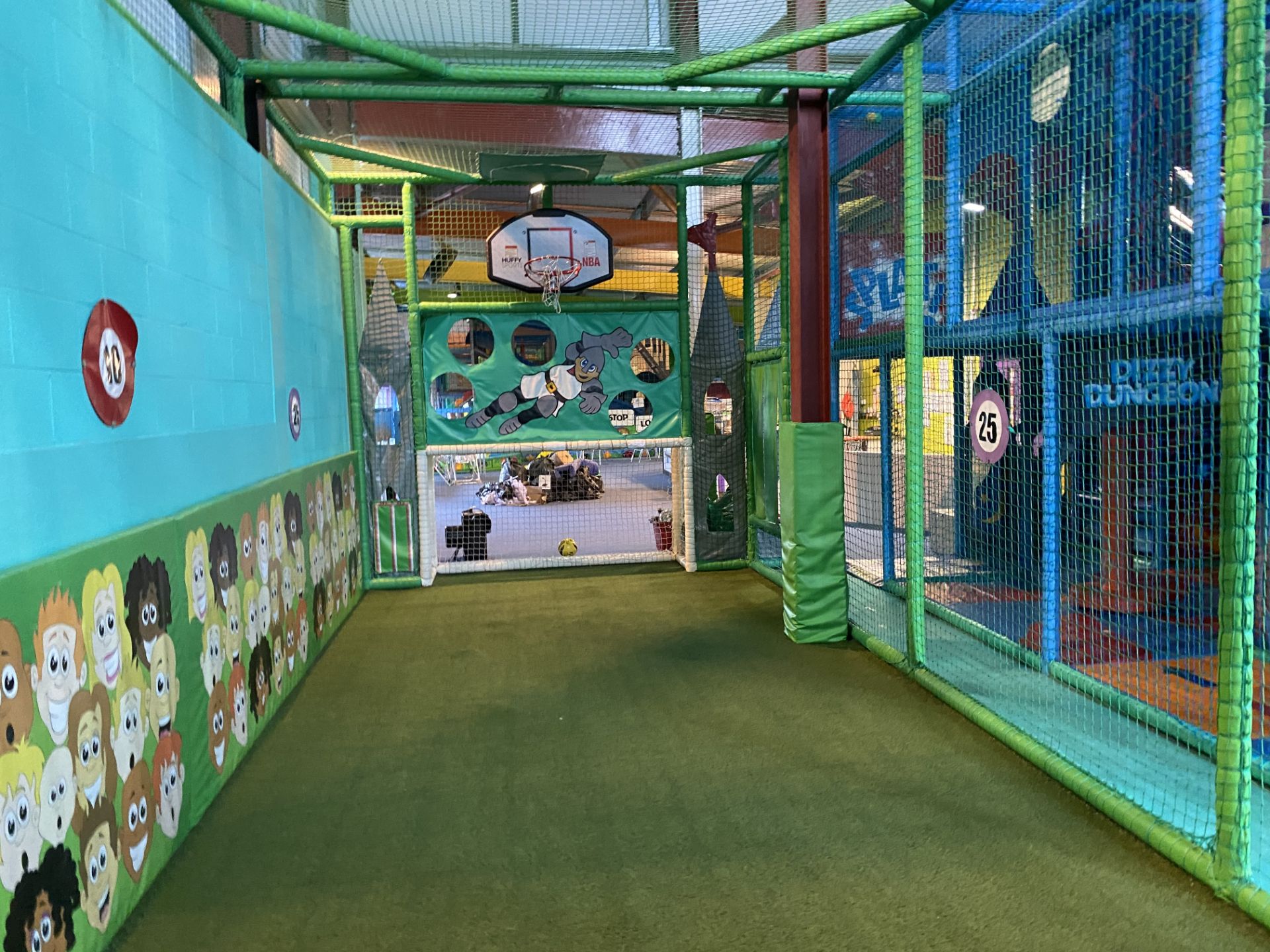 SINGLE TIER CHILDREN’S SOFT PLAY FOOTBALL PITCH STRUCTURE, approx. 9.6m long x 3m wide x 3.8m - Image 4 of 5
