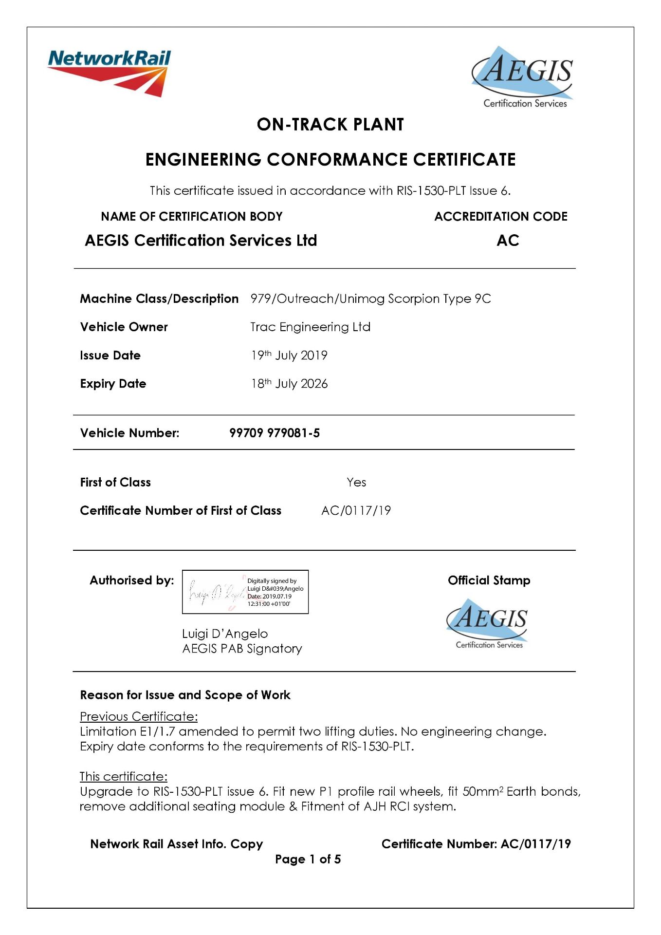 Mercedes UNIMOG SCORPION ROAD RAIL BALLAST BRUSH REGULATOR, plant no SV062, ECC to 08/07/26, Vendors - Image 14 of 23