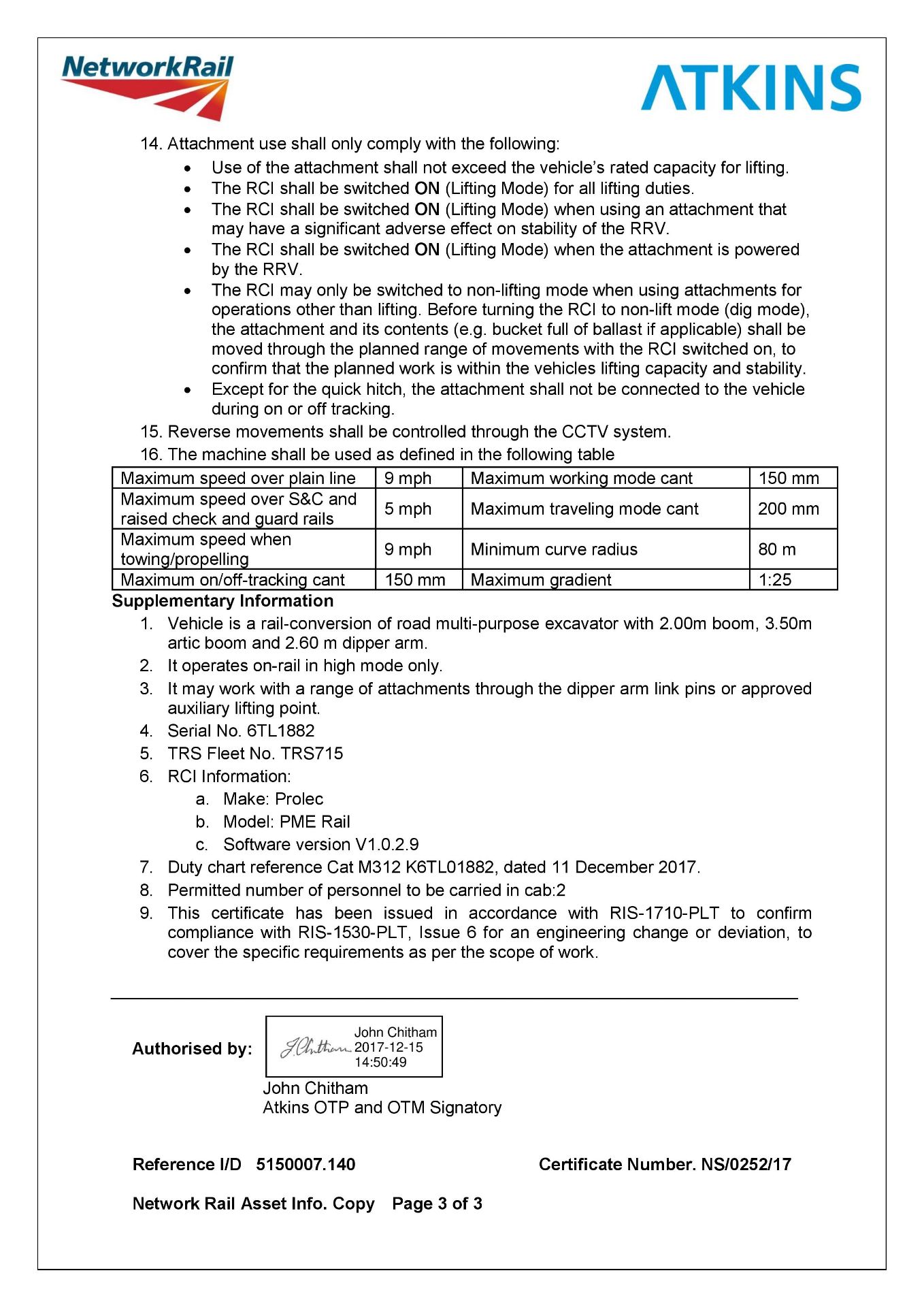 Rexquote Caterpillar M312 ROAD RAIL EXCAVATOR, (type 9B), serial no. 6TL01882, 2003, registration - Image 20 of 20