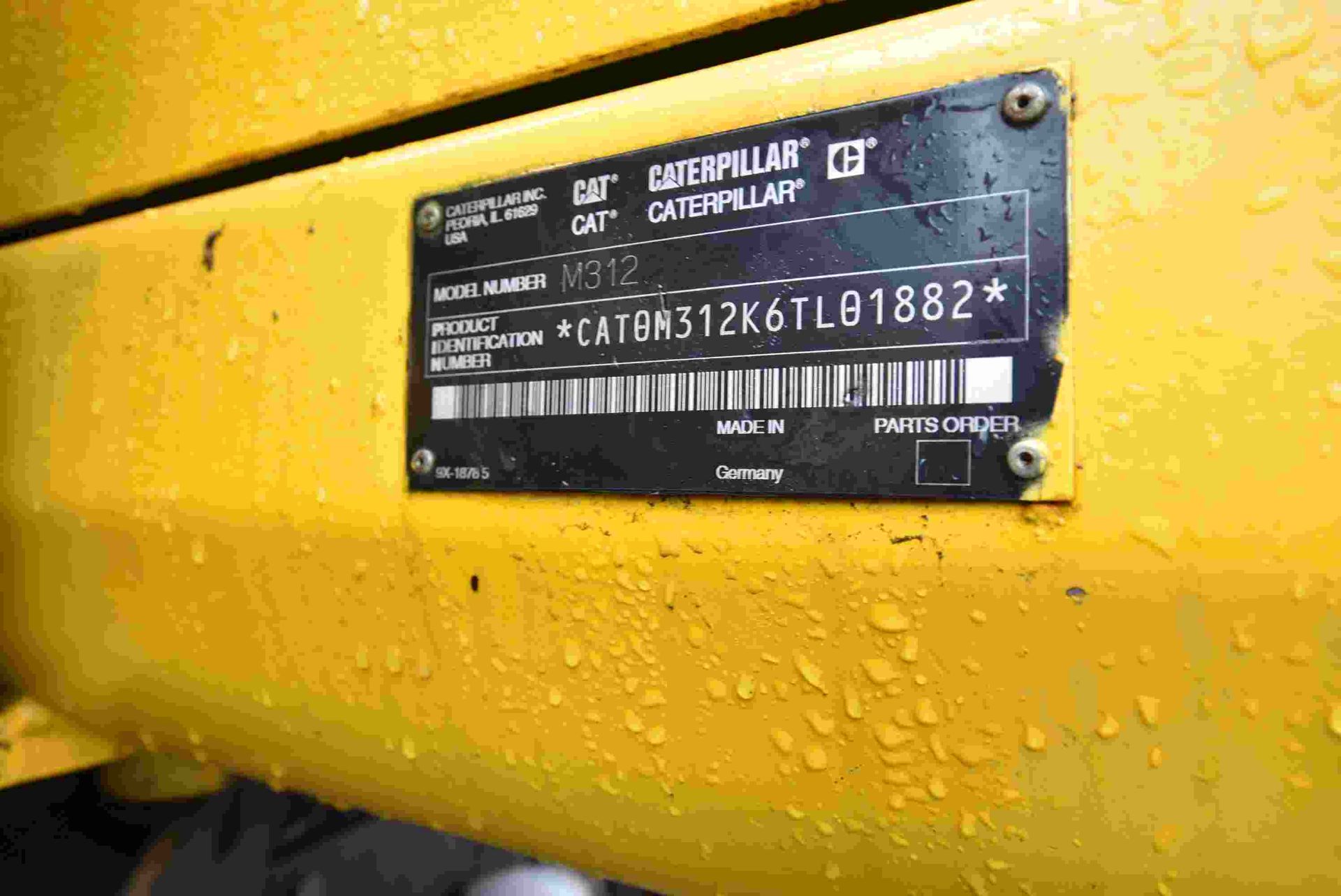 Rexquote Caterpillar M312 ROAD RAIL EXCAVATOR, (type 9B), serial no. 6TL01882, 2003, registration - Image 10 of 20