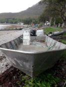 DOUBLE SKINNED ALUMINIUM WORK BOAT, approx. 21ft long, with Mercury 80hp four stroke outboard (