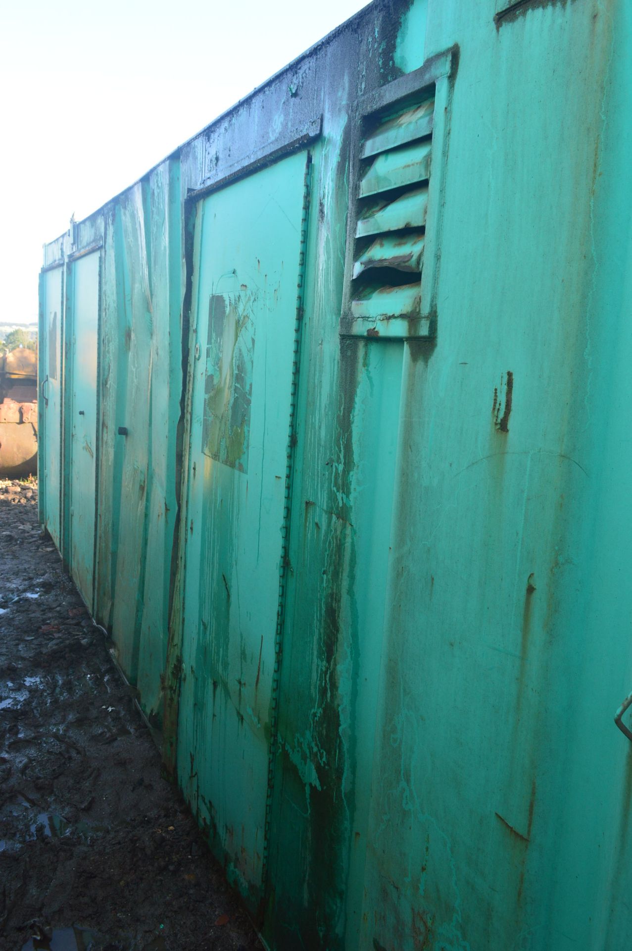Steel Welfare Cabin, approx. 7.5m x 2.8m x 2.4m high (understood to contain a generator) (no key) ( - Image 2 of 3